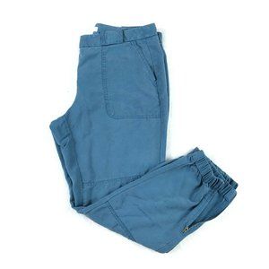 LOFT Womens Jogger Pants Size 10 Blue Ankle Zip